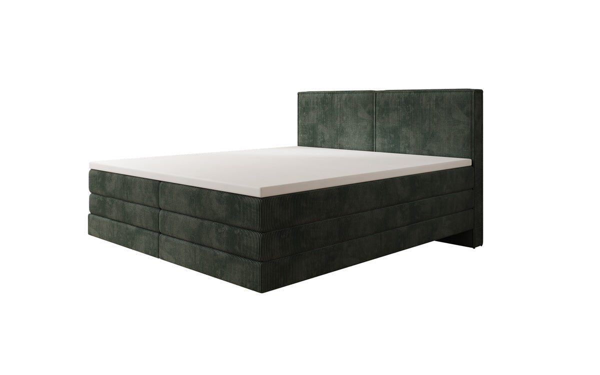 Lit boxspring Elara à effet flottant en Côtelé