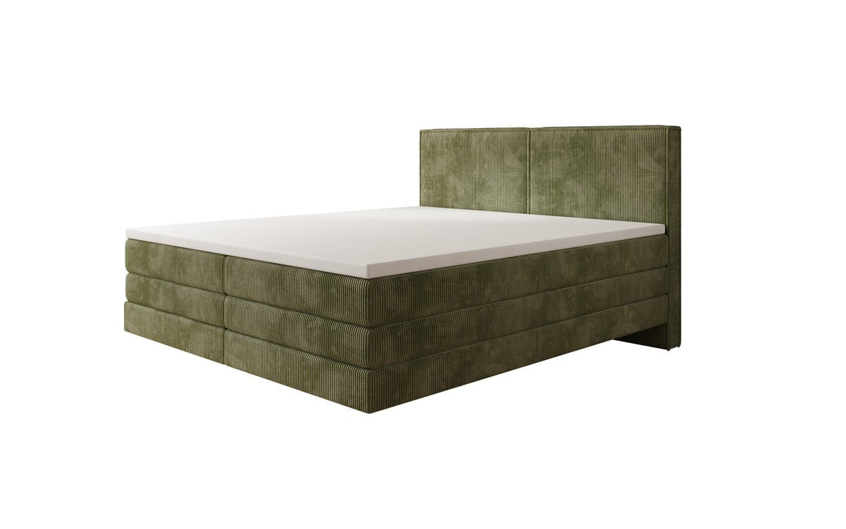 Lit boxspring Elara à effet flottant en Côtelé