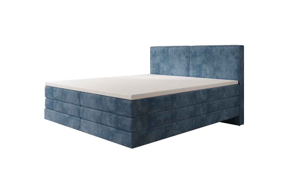 Lit boxspring Elara à effet flottant en Côtelé