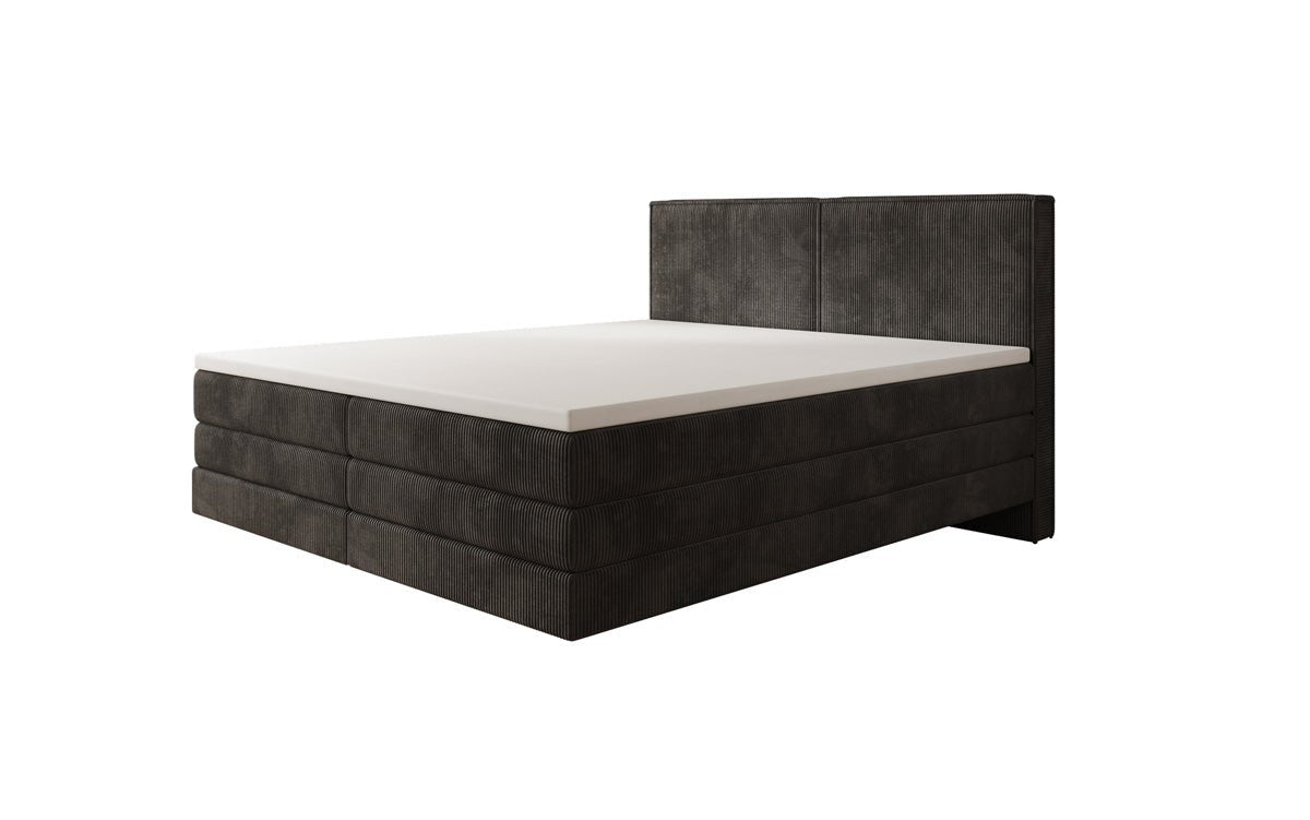 Lit boxspring Elara à effet flottant en Côtelé