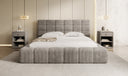 Lit rembourré design Marshmallow en Côtelé avec espace de rangement