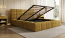 Lit rembourré design Marshmallow en Côtelé avec espace de rangement