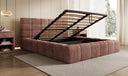 Lit rembourré design Marshmallow en Côtelé avec espace de rangement