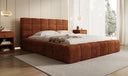 Lit rembourré design Marshmallow en Côtelé avec espace de rangement