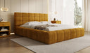 Lit rembourré design Marshmallow en Côtelé avec espace de rangement