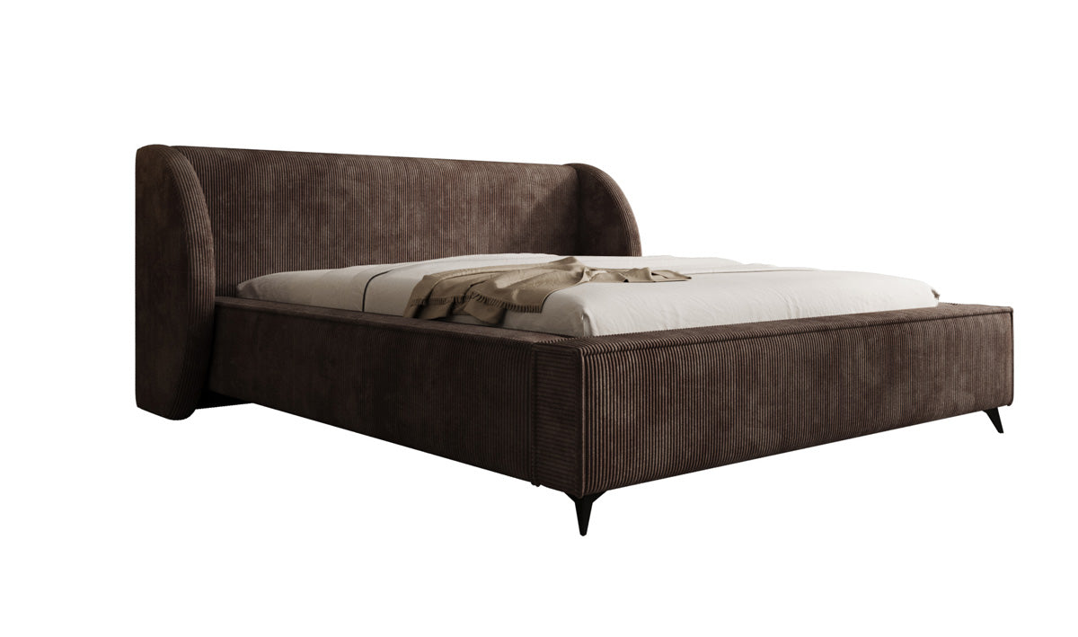 Designer Polsterbett Freya Cord mit Stauraum