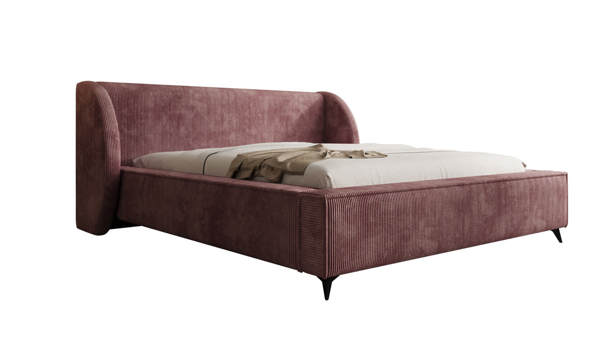 Designer Polsterbett Freya Cord mit Stauraum