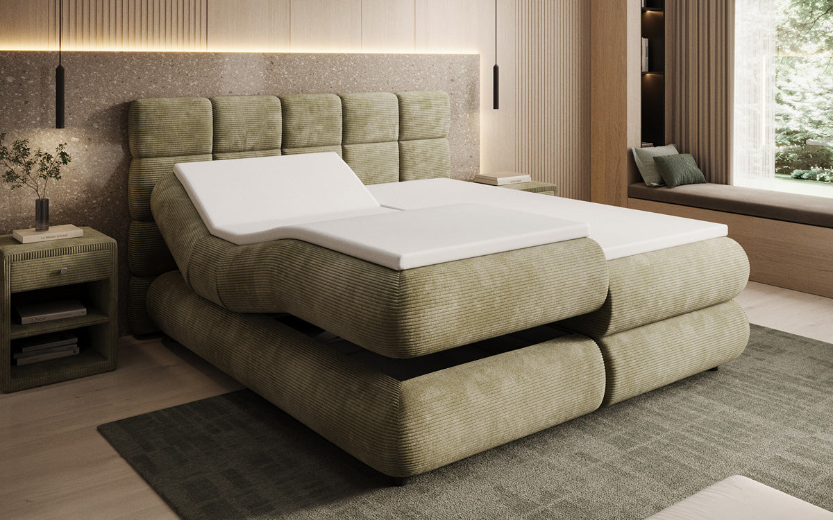 Boxspringbett Relana - elektrisch verstellbar in Cord