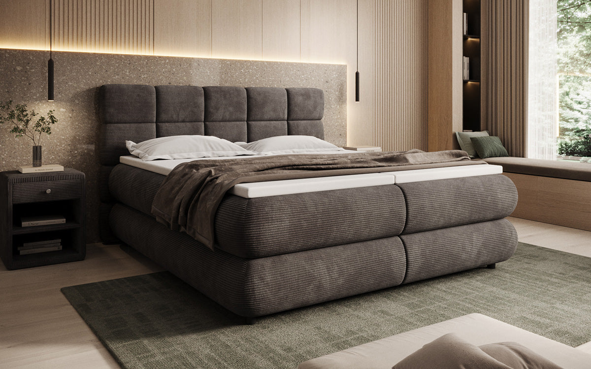 Boxspringbett Relana - elektrisch verstellbar in Cord