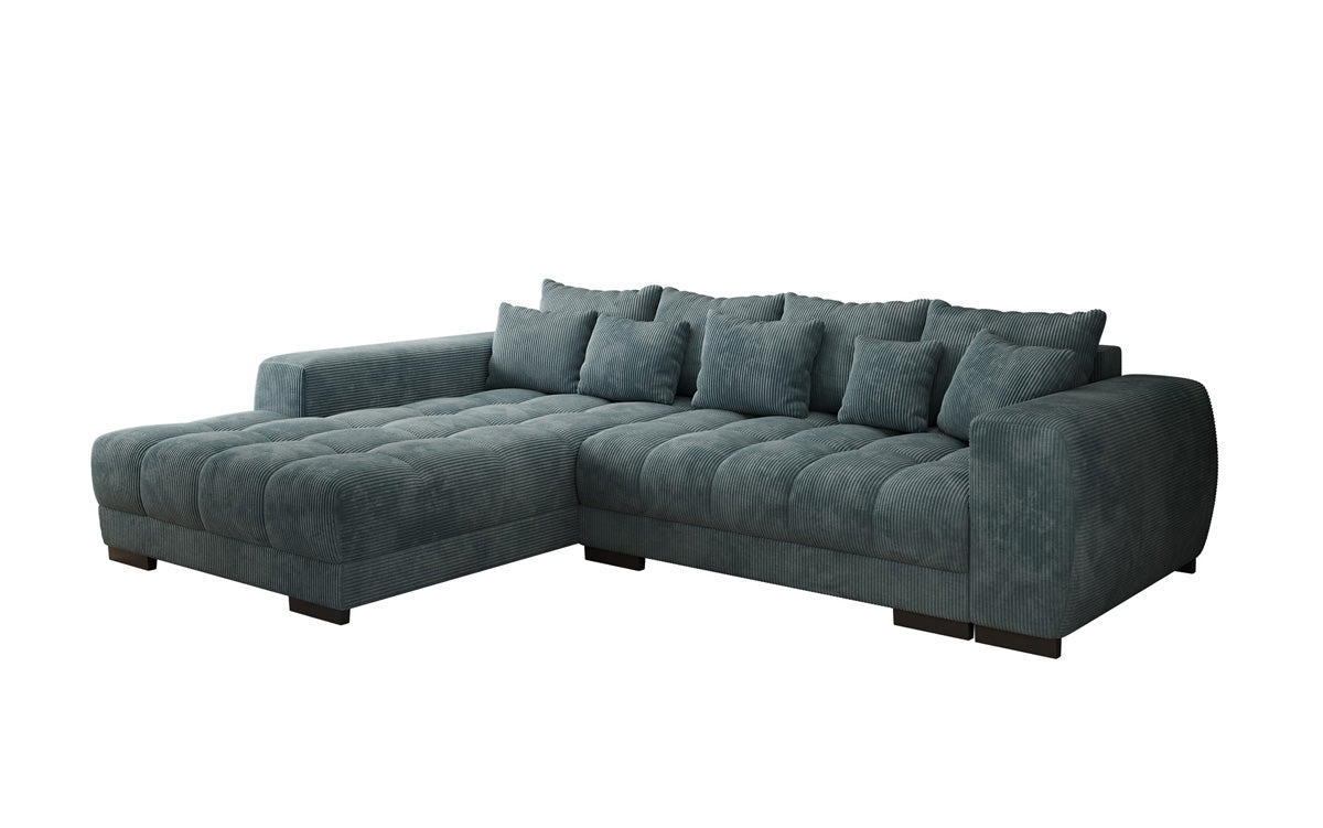 Canapé design Balu avec fonction couchage et espace de rangement en Côtelé