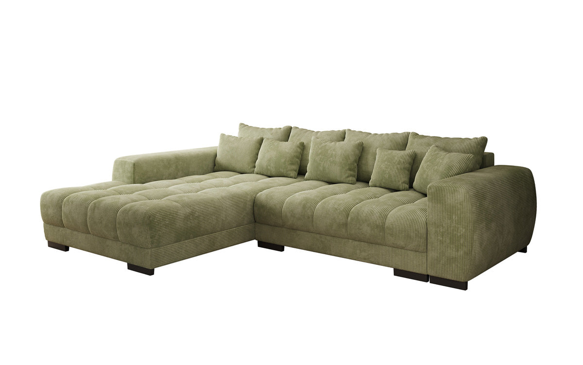 Canapé design Balu avec fonction couchage et espace de rangement en Côtelé