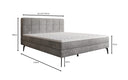 Lit boxspring Vera en Côtelé avec pieds hauts