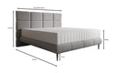 Boxspringbett Nessa mit hohen Füßen in Teddy Bouclé