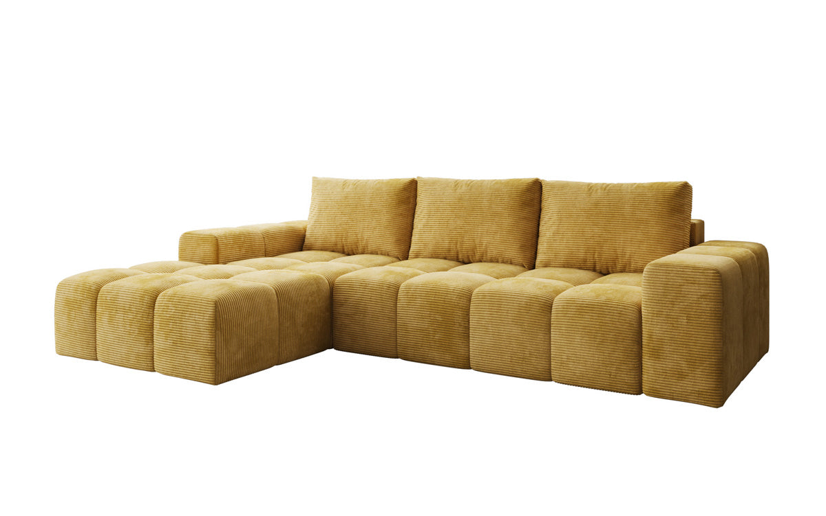 Designer Sofa Aila mit Schlaf- und Klappfunktion in Cord