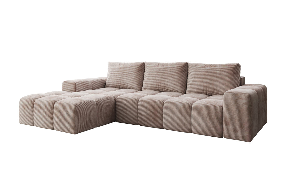 Designer Sofa Aila mit Schlaf- und Klappfunktion in Cord