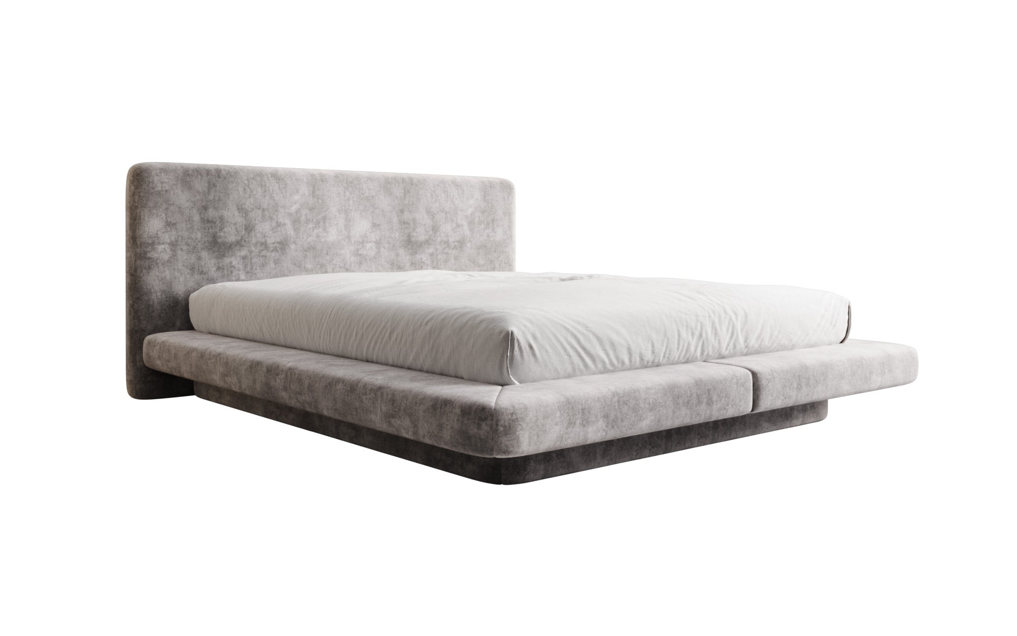 Lit rembourré design Yumi en Velours
