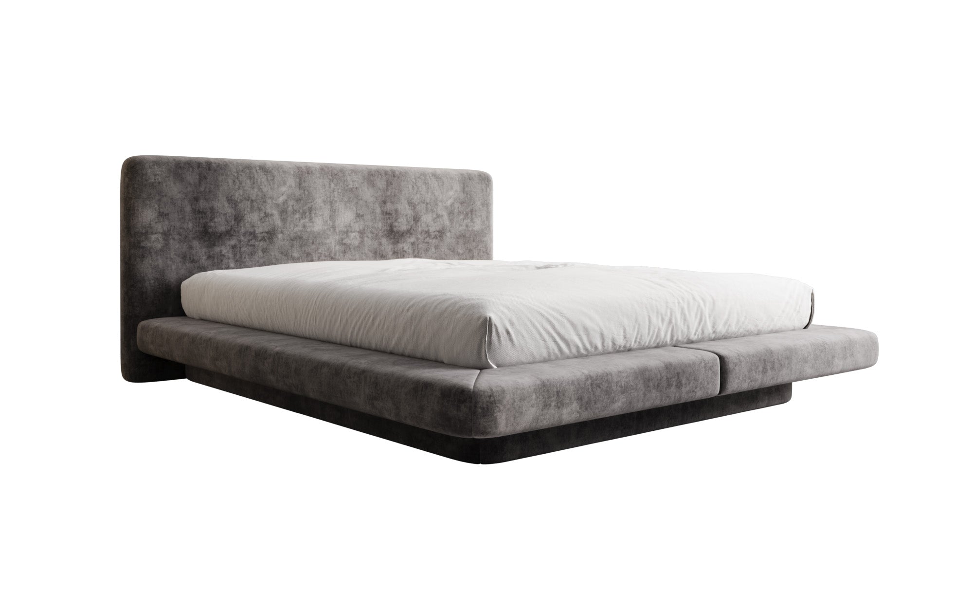 Lit rembourré design Yumi en Velours