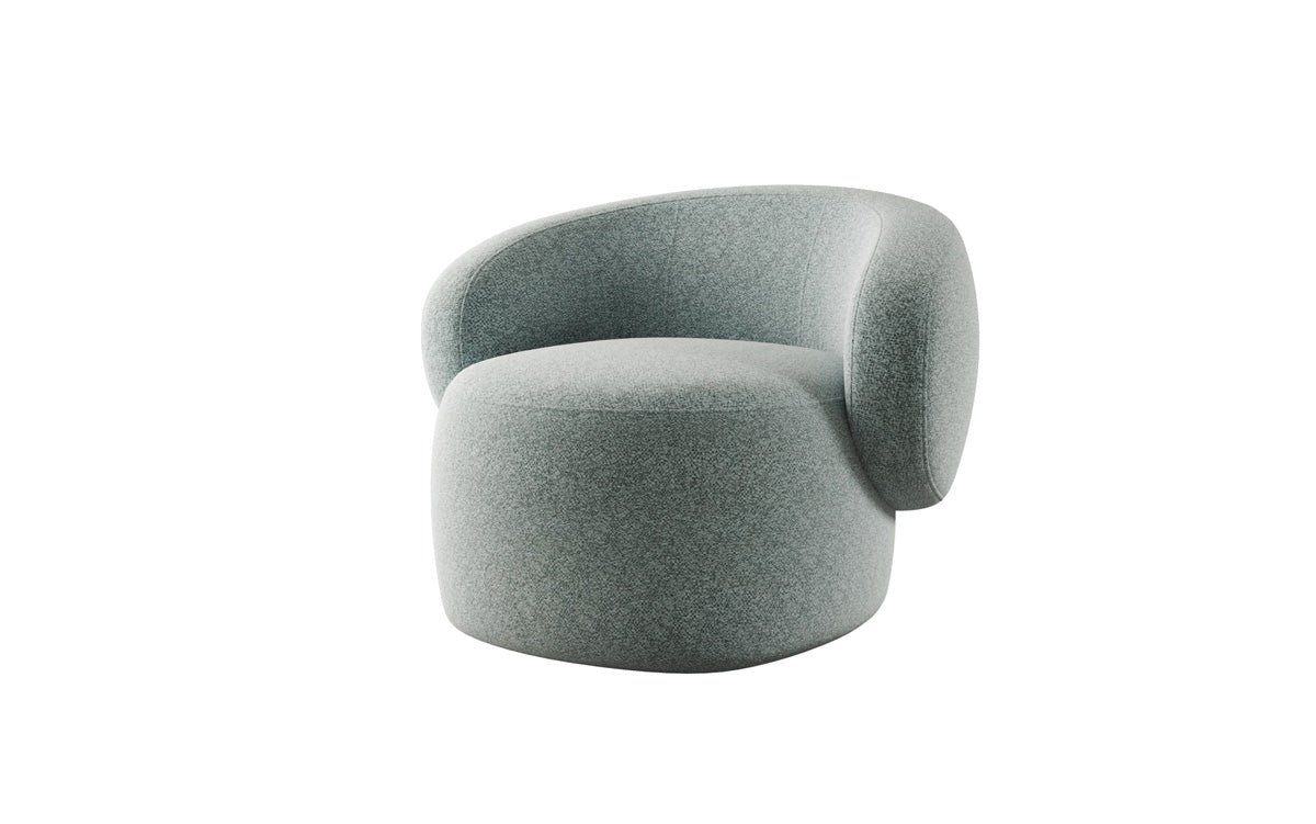 Designer Sofa-Sessel Kai in Strukturstoff - 360°-Drehfunktion