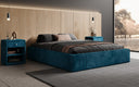 Lit rembourré design Base avec rangement sans tête de lit en Côtelé