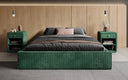 Lit rembourré design Base avec rangement sans tête de lit en Côtelé