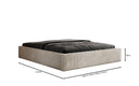 Lit rembourré design Base avec rangement sans tête de lit en Côtelé