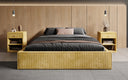 Lit rembourré design Base avec rangement sans tête de lit en Côtelé