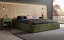 Lit rembourré design Base avec rangement sans tête de lit en Côtelé