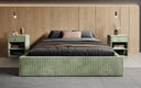 Lit rembourré design Base avec rangement sans tête de lit en Côtelé