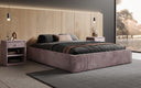Lit rembourré design Base avec rangement sans tête de lit en Côtelé