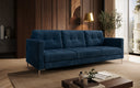 Canapé design 3 places Harvey avec fonction couchage et rabattable en Côtelé