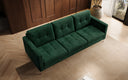 Canapé design 3 places Harvey avec fonction couchage et rabattable en Côtelé
