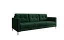 Canapé design 3 places Harvey avec fonction couchage et rabattable en Côtelé