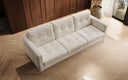 Canapé design 3 places Harvey avec fonction couchage et rabattable en Côtelé