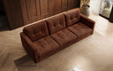 Canapé design 3 places Harvey avec fonction couchage et rabattable en Côtelé