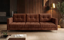 Canapé design 3 places Harvey avec fonction couchage et rabattable en Côtelé
