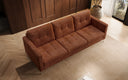 Canapé design 3 places Harvey avec fonction couchage et rabattable en Côtelé