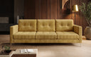 Canapé design 3 places Harvey avec fonction couchage et rabattable en Côtelé