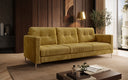 Canapé design 3 places Harvey avec fonction couchage et rabattable en Côtelé