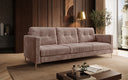 Canapé design 3 places Harvey avec fonction couchage et rabattable en Côtelé