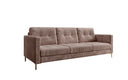 Canapé design 3 places Harvey avec fonction couchage et rabattable en Côtelé