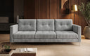 Canapé design 3 places Harvey avec fonction couchage et rabattable en Côtelé