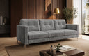 Canapé design 3 places Harvey avec fonction couchage et rabattable en Côtelé