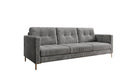 Canapé design 3 places Harvey avec fonction couchage et rabattable en Côtelé
