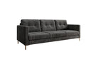 Canapé design 3 places Harvey avec fonction couchage et rabattable en Côtelé