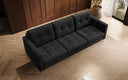 Canapé design 3 places Harvey avec fonction couchage et rabattable en Côtelé