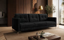 Canapé design 3 places Harvey avec fonction couchage et rabattable en Côtelé