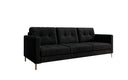 Canapé design 3 places Harvey avec fonction couchage et rabattable en Côtelé