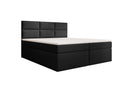 Lit boxspring Carito Bouclé avec USB et espace de rangement