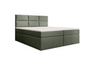 Lit boxspring Carito Bouclé avec USB et espace de rangement