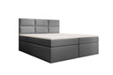 Lit boxspring Carito Bouclé avec USB et espace de rangement